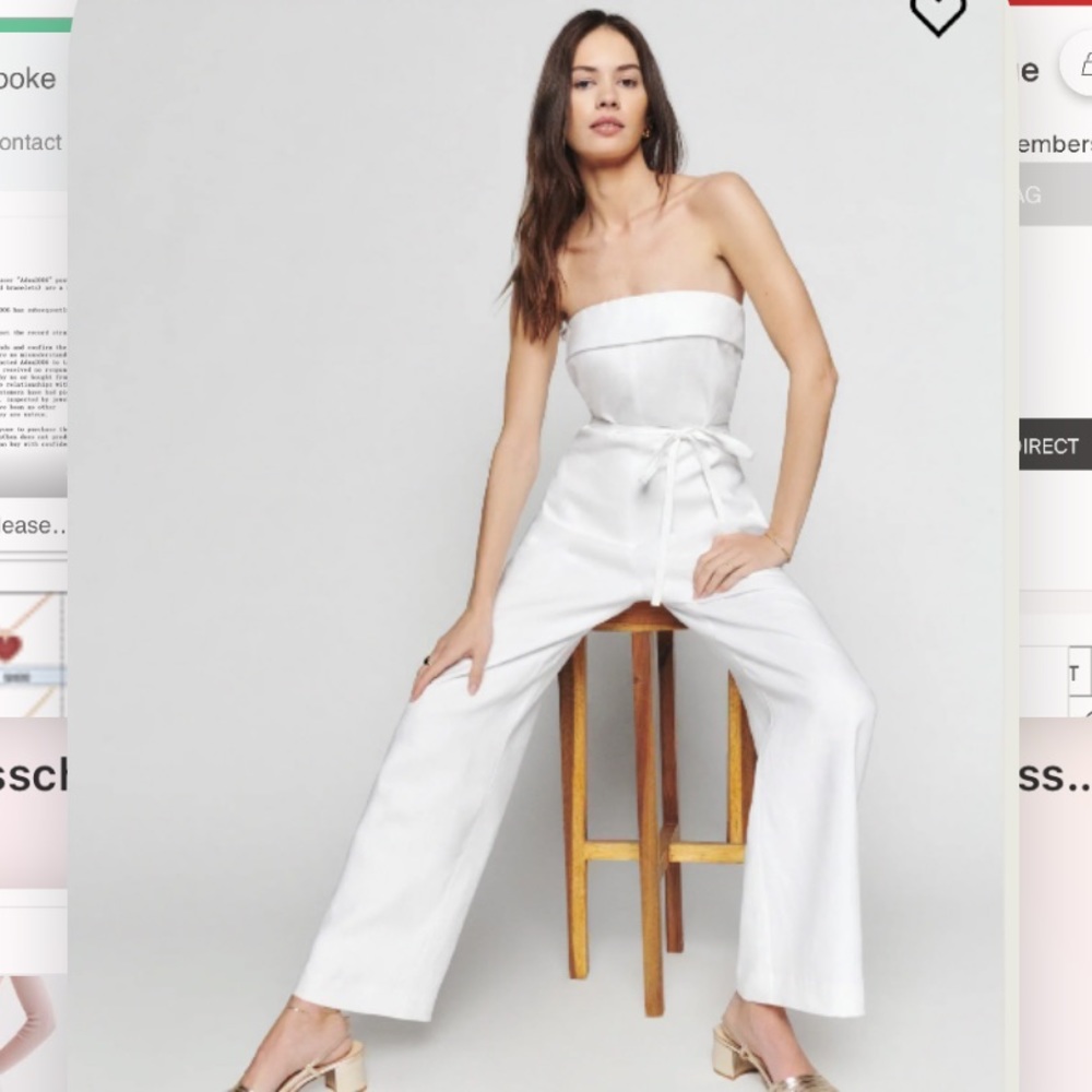 Reformation Taylor jumpsuit 😍 xs - Picture 2 of 6